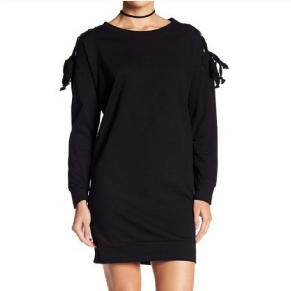Bobeau Black Sweater Dress